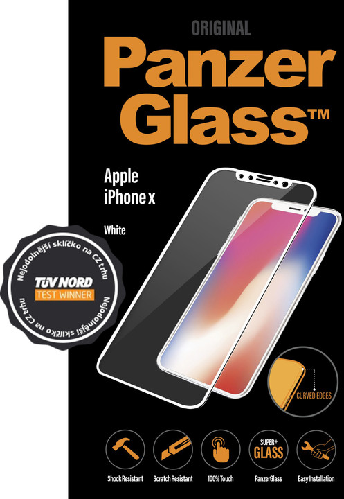 PanzerGlass Premium pro Apple iPhone X / XS, bílé_2011005254