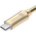 CONNECT IT Wirez Steel Knight Micro USB - USB, metallic gold, 2,1 A , 1 m_303901186