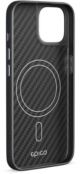 EPICO zadní kryt Mag+ Hybrid Carbon s podporou MagSafe pro iPhone 15 Plus, černá_1537742487