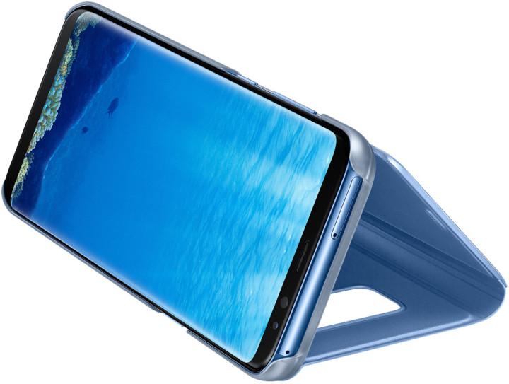 Samsung S8+, Flipové pouzdro Clear View se stojánkem, modrá_2084867074
