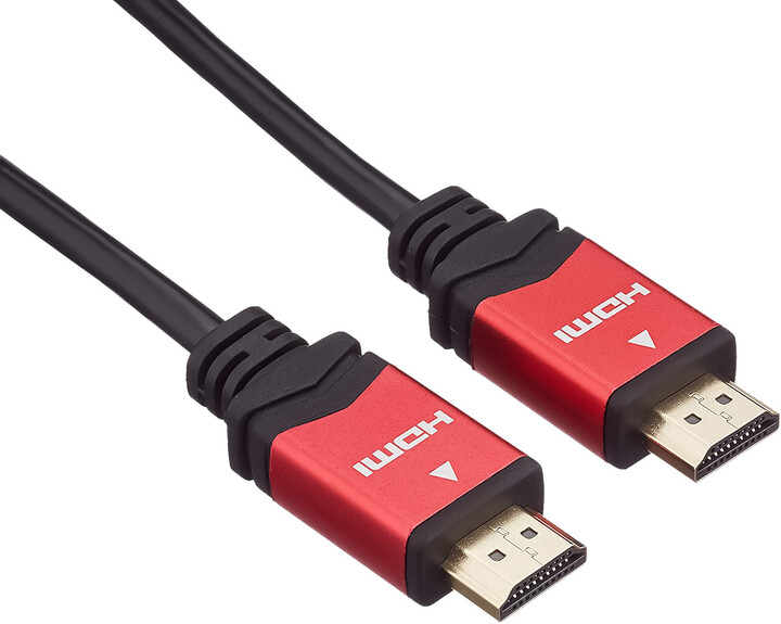 PremiumCord kabel HDMI A - HDMI A M/M 1m zlacené a kovové HQ konektory