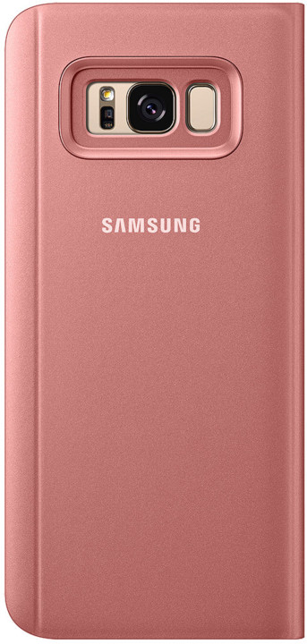 Samsung S8+, Flipové pouzdro Clear View se stojánkem, růžová_727950549