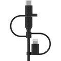 Belkin univerzální kabel 3v1 USB-A - microUSB + Lightning + USB-C, 1m, černá_1441353669