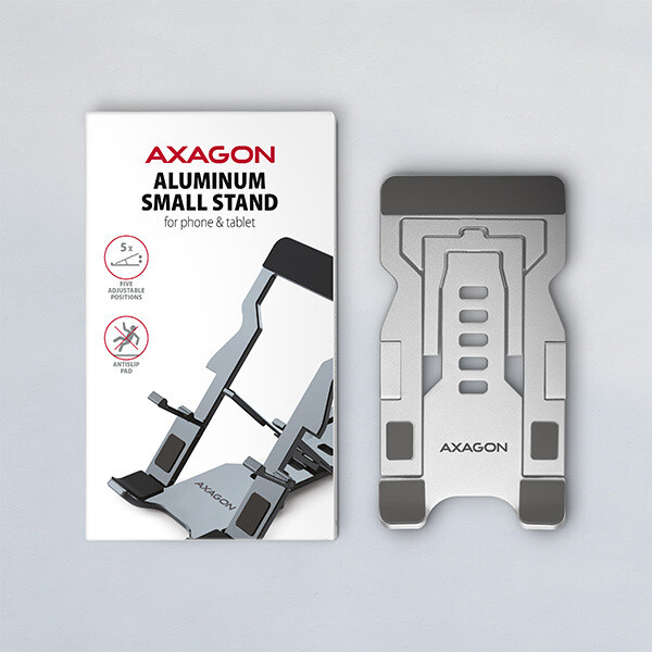 Axagon stojan pro tablety a telefony 4-10,5&quot;, nastavitelný, hliníkový_708393139