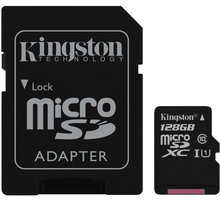 Kingston Micro SDXC 128GB Class 10 UHS-I + SD adaptér_1267784574