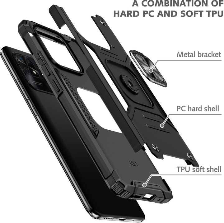 Lenuo zadní kryt Union Armor pro Xiaomi Redmi 10C, černá_488218179