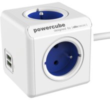 PowerCube EXTENDED USB prodlužovací přívod 1,5m - 4 zásuvka, modrá Poukaz 200 Kč na nákup na Mall.cz + O2 TV HBO a Sport Pack na dva měsíce