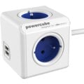 PowerCube EXTENDED USB prodlužovací přívod 1,5m - 4 zásuvka, modrá_1004623065