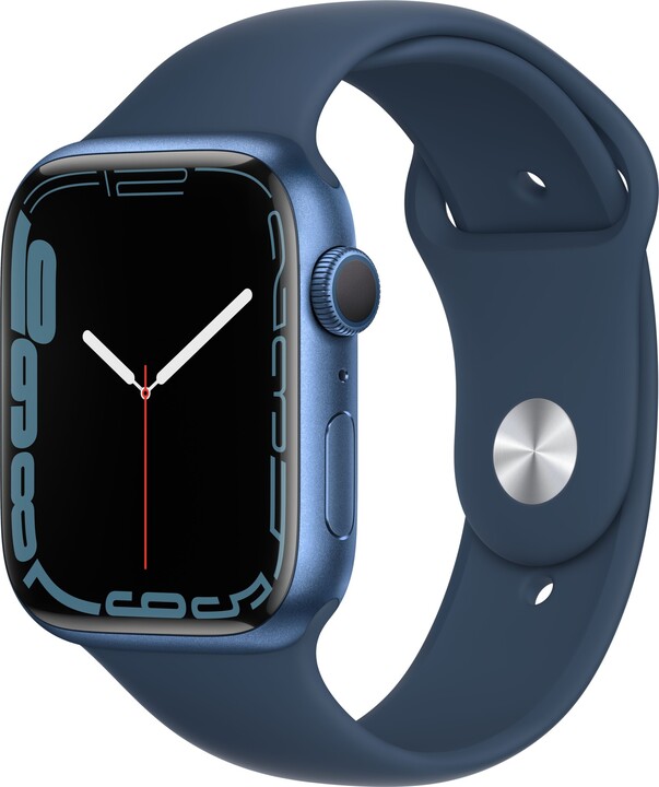 Apple Watch Series 7 GPS 45mm, Blue, Abyss Blue Sport Band_345080637