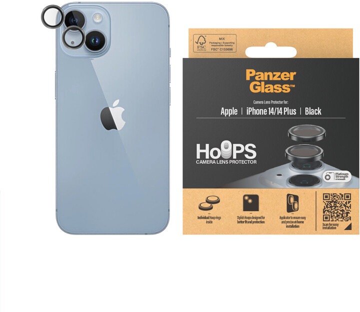 PanzerGlass HoOps ochranné kroužky pro čočky fotoaparátu pro Apple iPhone 14/14 Plus_1510056146