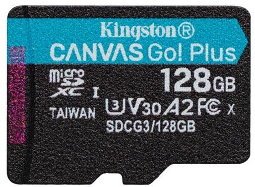 Kingston Micro SDXC Canvas Go! Plus 128GB 170MB/s UHS-I U3 + adaptér