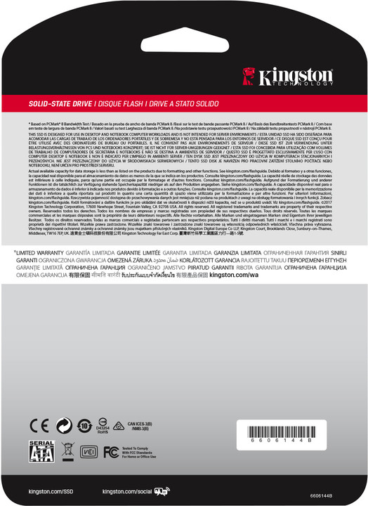 SSD Kingston UV500, SATA III, 2,5&quot; - 480GB v hodnotě 1 999 Kč_1669034397