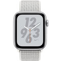 Apple Watch Nike+ Series 4, 44mm, pouzdro ze stříbrného hliníku/bílý provlékací řemínek_1825610588