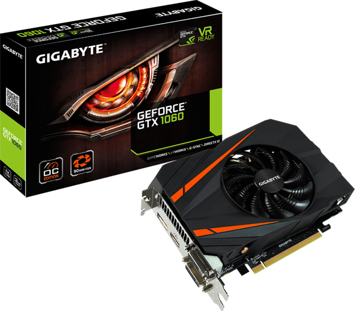 GIGABYTE GeForce GTX 1060 Mini ITX OC 3G, 3GB GDDR5_482112255