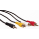 AQ KVJ015, 3,5mm AV jack/3 RCA (cinch) - audio video kabel, 1,5m