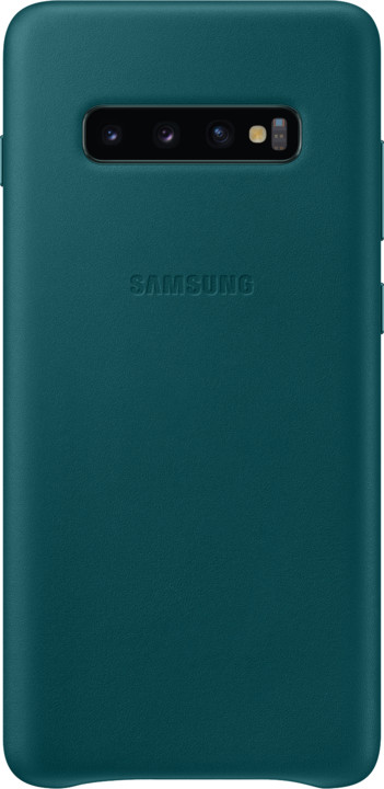 Samsung kožený zadní kryt pro Samsung G975 Galaxy S10+, zelená_73093874