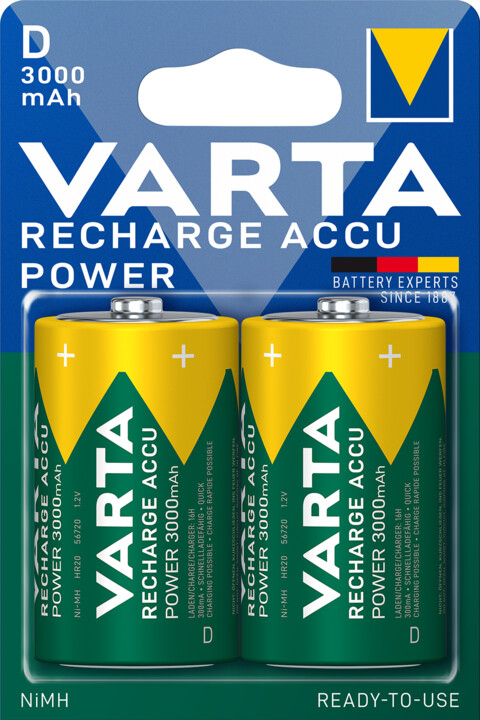 VARTA nabíjecí baterie Power D 3000 mAh, 2ks_774736553