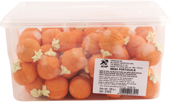 Bonbony Big Oranges, želé, pomerančové, 60x18g_1337300169