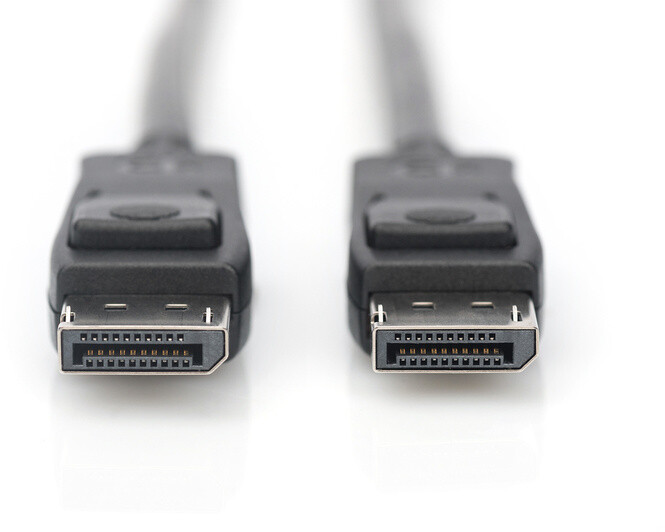 Digitus kabel DisplayPort, M/M, se západkou, 1m, černá_1249930886