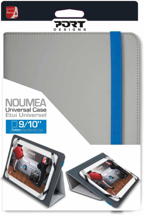 Port Designs NOUMEA univerzální pouzdro na tablet 9/10&#39;&#39;, šedo-modré_1805043380
