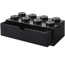Stolní box LEGO, se zásuvkou, velký (8), černá_1027593257