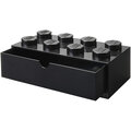 Stolní box LEGO, se zásuvkou, velký (8), černá_1027593257