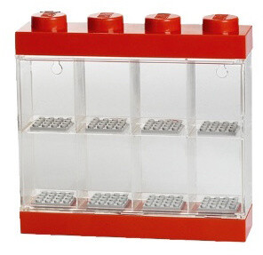 Sběratelská skříňka LEGO na 8 minifigurek, červená_575542117