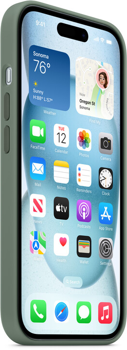 Apple Silikonový kryt s MagSafe pro iPhone 15, cypřišově zelená_1736018329