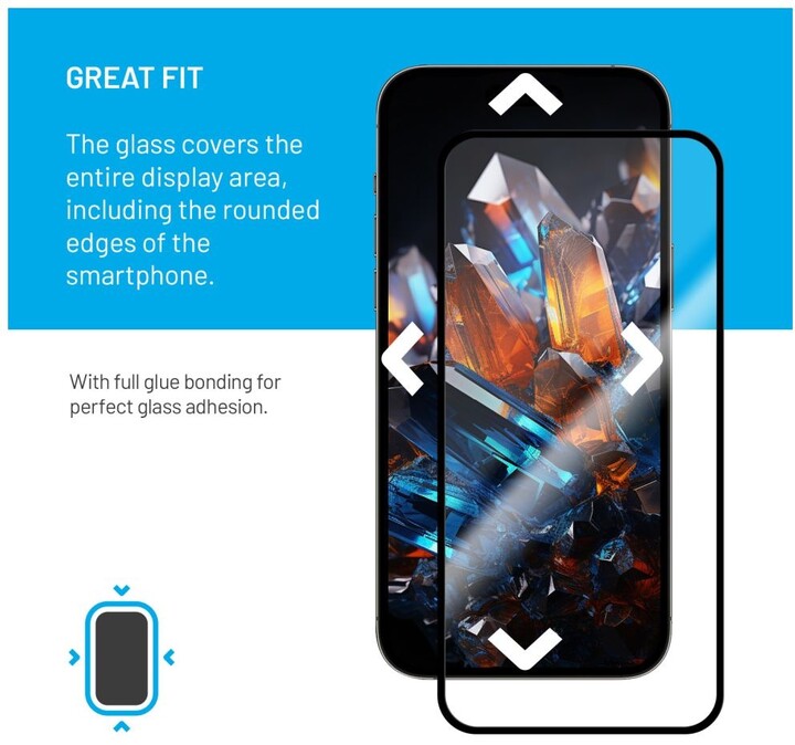 FIXED prémiové ochranné sklo Armor pro Samsung Galaxy S24+, s aplikátorem, černá_188771800