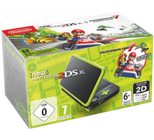Nintendo New 2DS XL, černá/zelená + Mario Kart 7_840214720