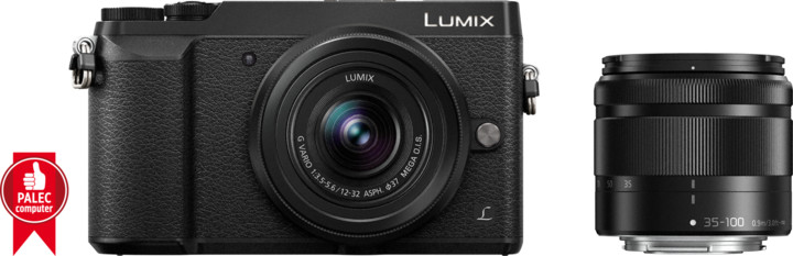 Panasonic Lumix DMC-GX80, černá + 12-32 mm + 35-100 mm_2029812116