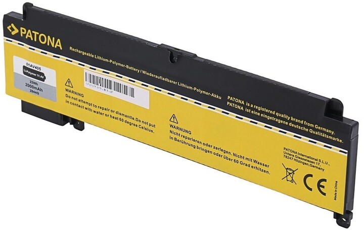 PATONA baterie pro LENOVO Thinkpad T460S/T470S, 2000mAh, Li-Pol, 11,4V, 01AV405_1461677436