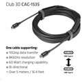 Club3D kabel USB-C 3.2 Gen2, M/M, 8K@60Hz, 5m, černá