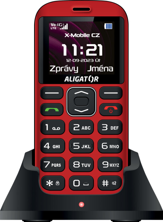 Aligator A720 4G Senior, Black/Red_430315122