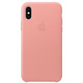 Apple kožený kryt na iPhone X, bledě růžová