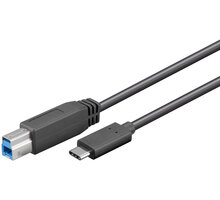 PremiumCord Kabel USB 3.1 konektor C/male - USB 3.0 konektor B/male, 1m ku31ce1bk