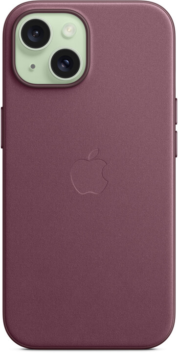 Apple kryt z tkaniny FineWoven s MagSafe na iPhone 15, morušově rudá_82474171