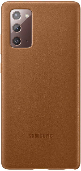 Samsung kožený kryt pro Samsung Galaxy Note20, hnědá_1318823762