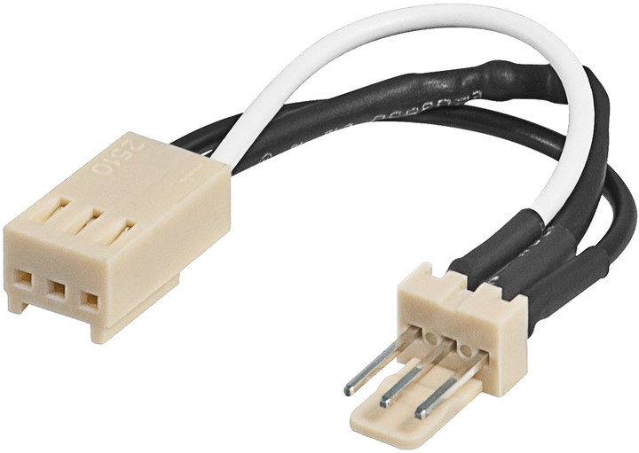 PremiumCord prodlužovací kabel k ventilátoru s rezistorem 3pin samec - 3pin samice , 8cm_658901401