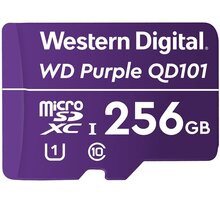 WD Micro SDXC Purple Class 10 - 256GB, fialová WDD256G1P0C