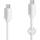 FIXED datový a nabíjecí USB-C kabel s konektorem USB-C, USB 2.0, 15W, bílá
