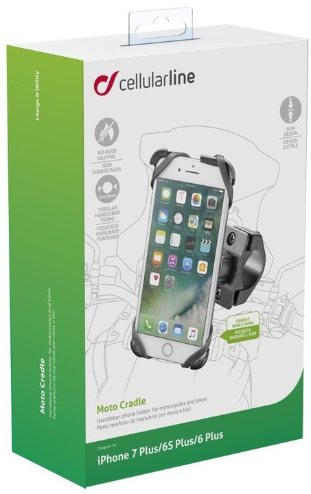 CellularLine Interphone MOTO CRADLE držák pro Apple iPhone 6 Plus/6S Plus/7 Plus/8 Plus_1839902787