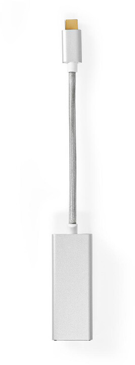 Nedis adaptér USB-C - RJ45, stříbrná