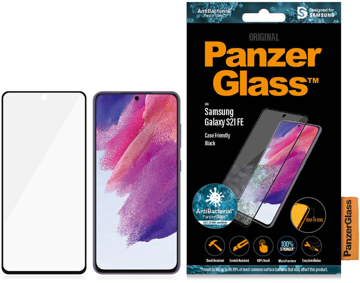 PanzerGlass ochranné sklo Edge-to-Edge pro Samsung Galaxy S21 FE, černá_1183869694
