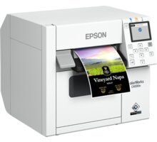 Epson ColorWorks CW-C4000E tiskárna štítků, USB, LAN, ZPLII, bílá C31CK03102BK