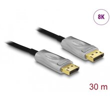 DeLock kabel aktivní optický DisplayPort - DisplayPort, M/M, 8K@60Hz, 30m, černá_142130704