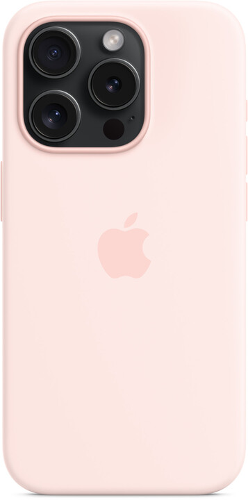 Apple Silikonový kryt s MagSafe pro iPhone 15 Pro, světle růžová_1278888334