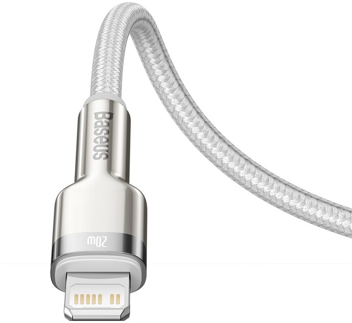 BASEUS kabel Cafule Series, USB-C - Lightning, M/M, nabíjecí, datový, 20W, 2m, bílá_1453332654