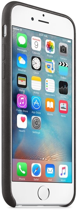 Apple iPhone 6 / 6s Leather Case, černá_1976470038