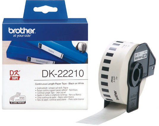 Brother - DK22210 (papírová role 29mm x 30,48m)